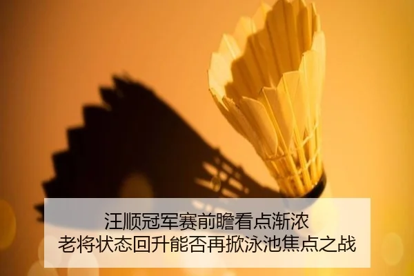 汪顺冠军赛前瞻看点渐浓 老将状态回升能否再掀泳池焦点之战